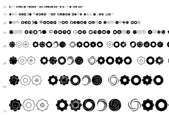 Fluid Spiral font waterfall